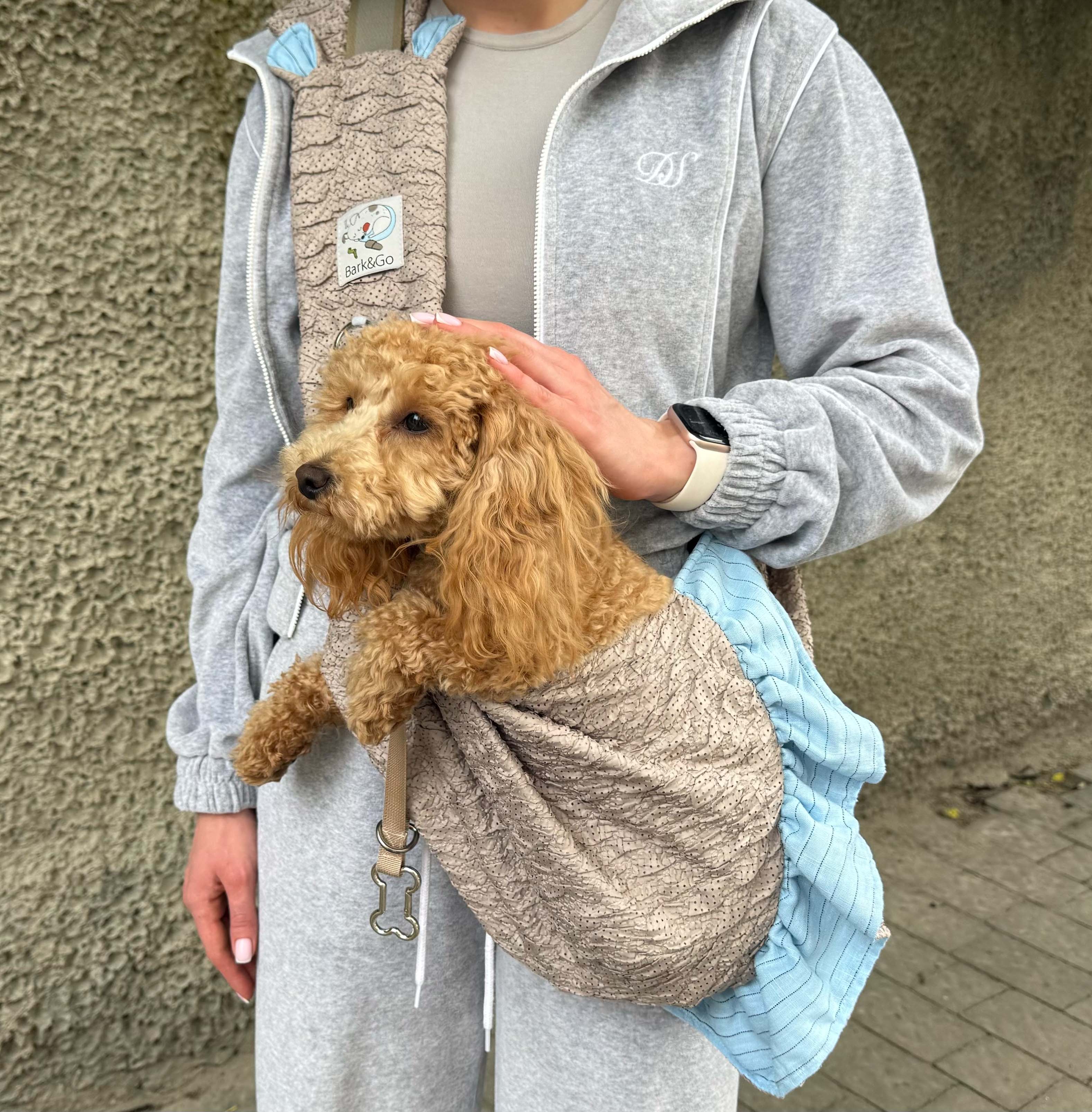 Teddy Summer Dog Sling Carrier – Breathable Linen Pet Carrier
