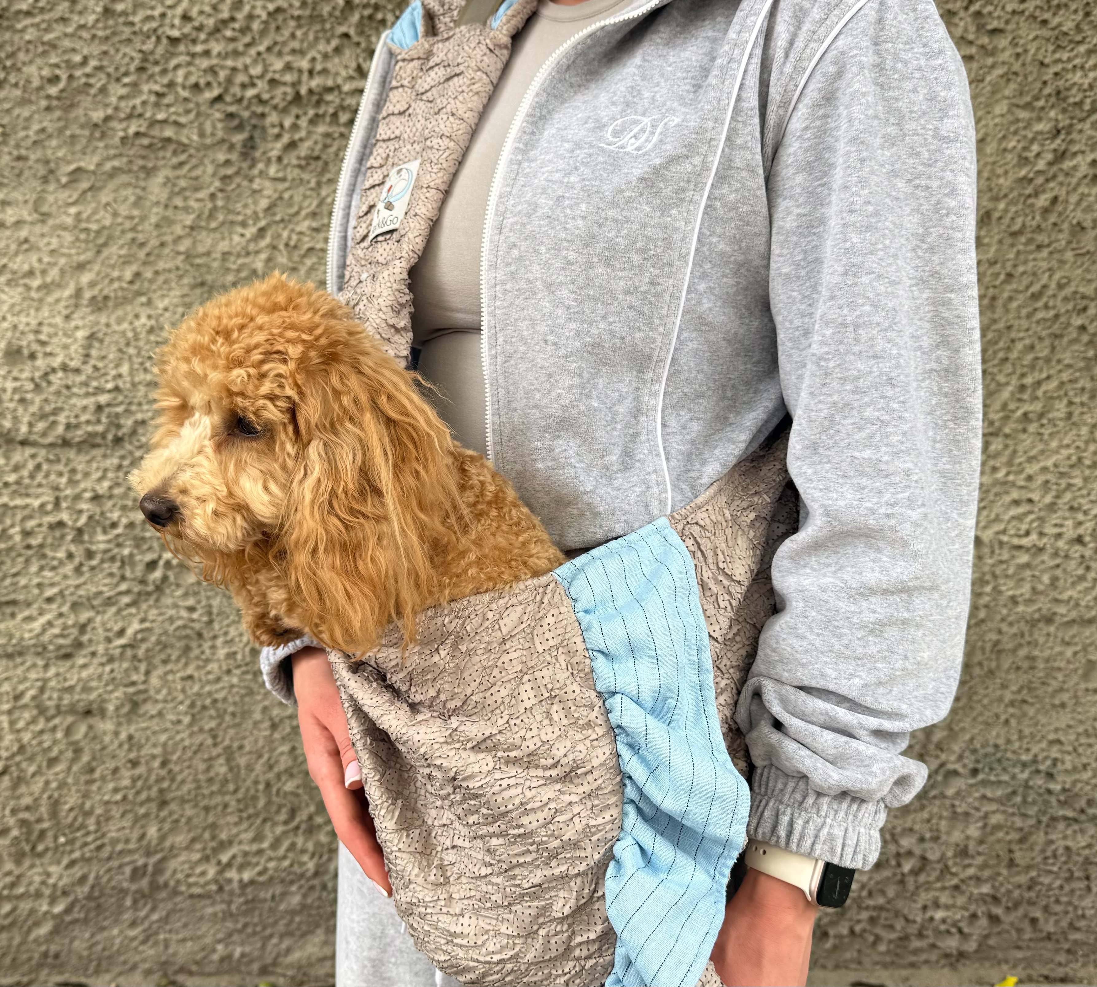 Teddy Summer Dog Sling Carrier – Breathable Linen Pet Carrier