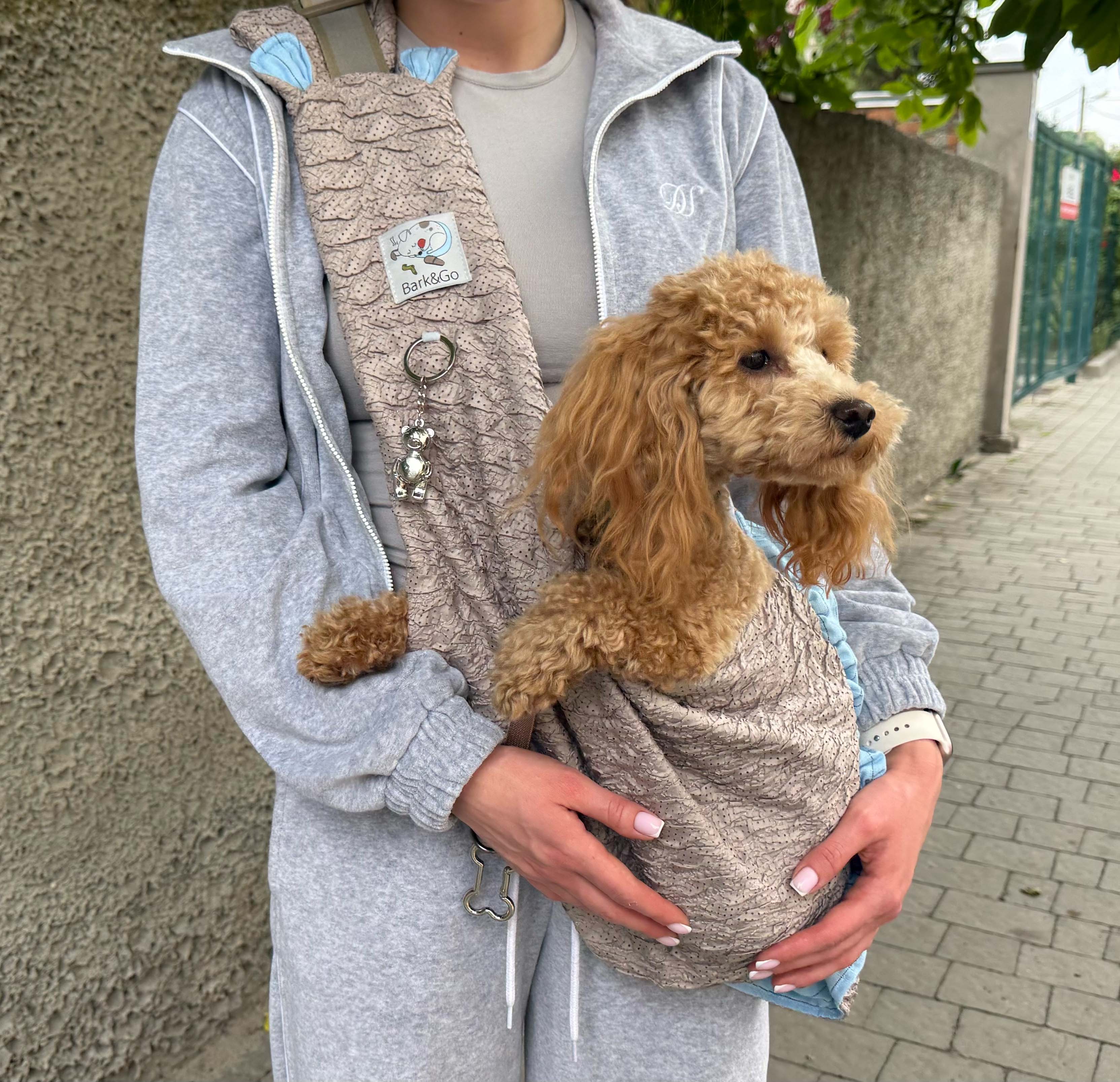 Teddy Summer Dog Sling Carrier – Breathable Linen Pet Carrier