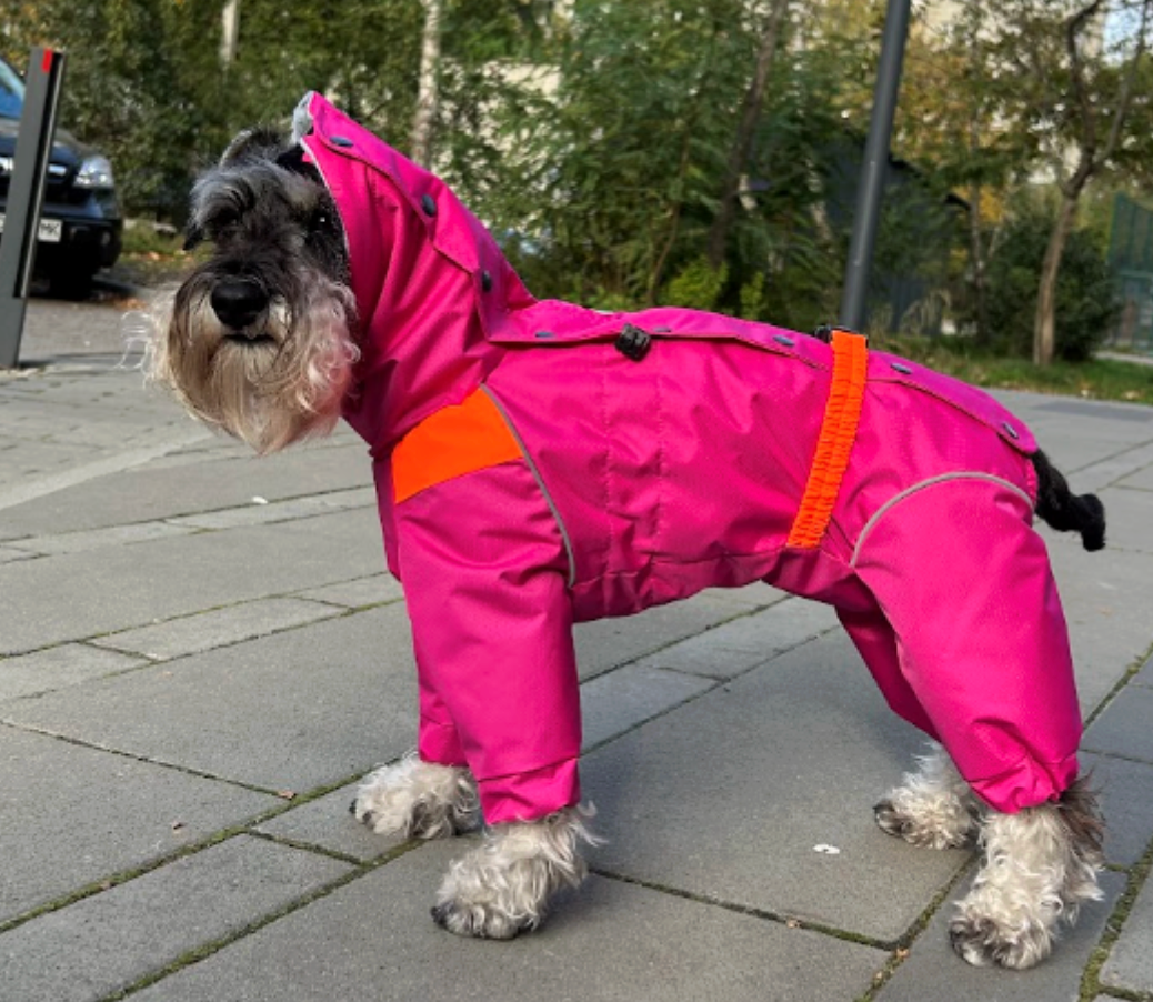 Waterproof Dog Raincoat "Perfect Match Pink" | 29 Sizes