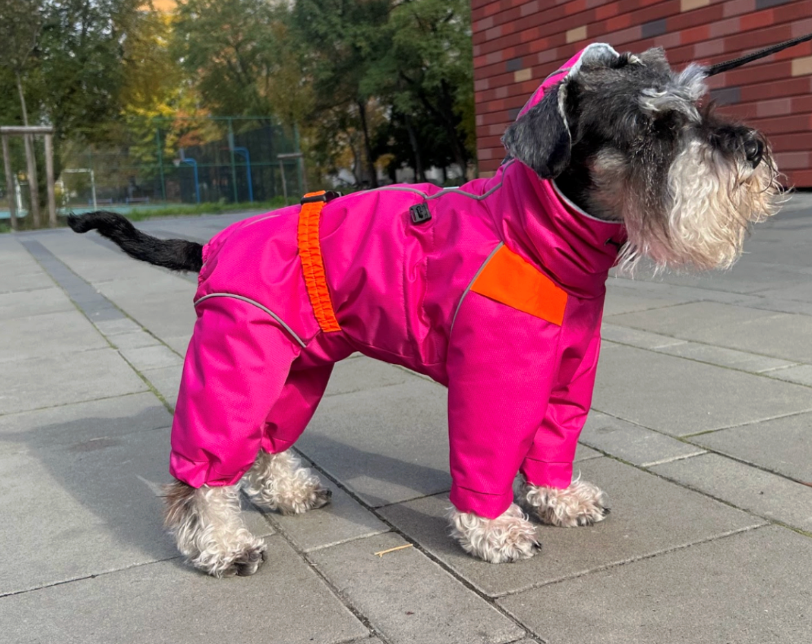 Waterproof Dog Raincoat "Perfect Match Pink" | 29 Sizes