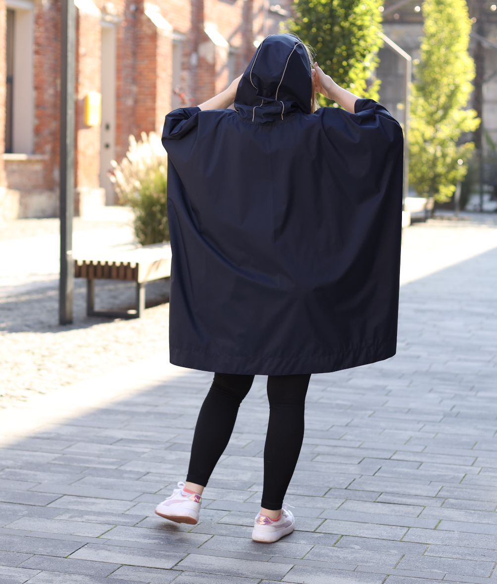 Dog Walking Rain Poncho for Humans | Blue or Yellow, One Size