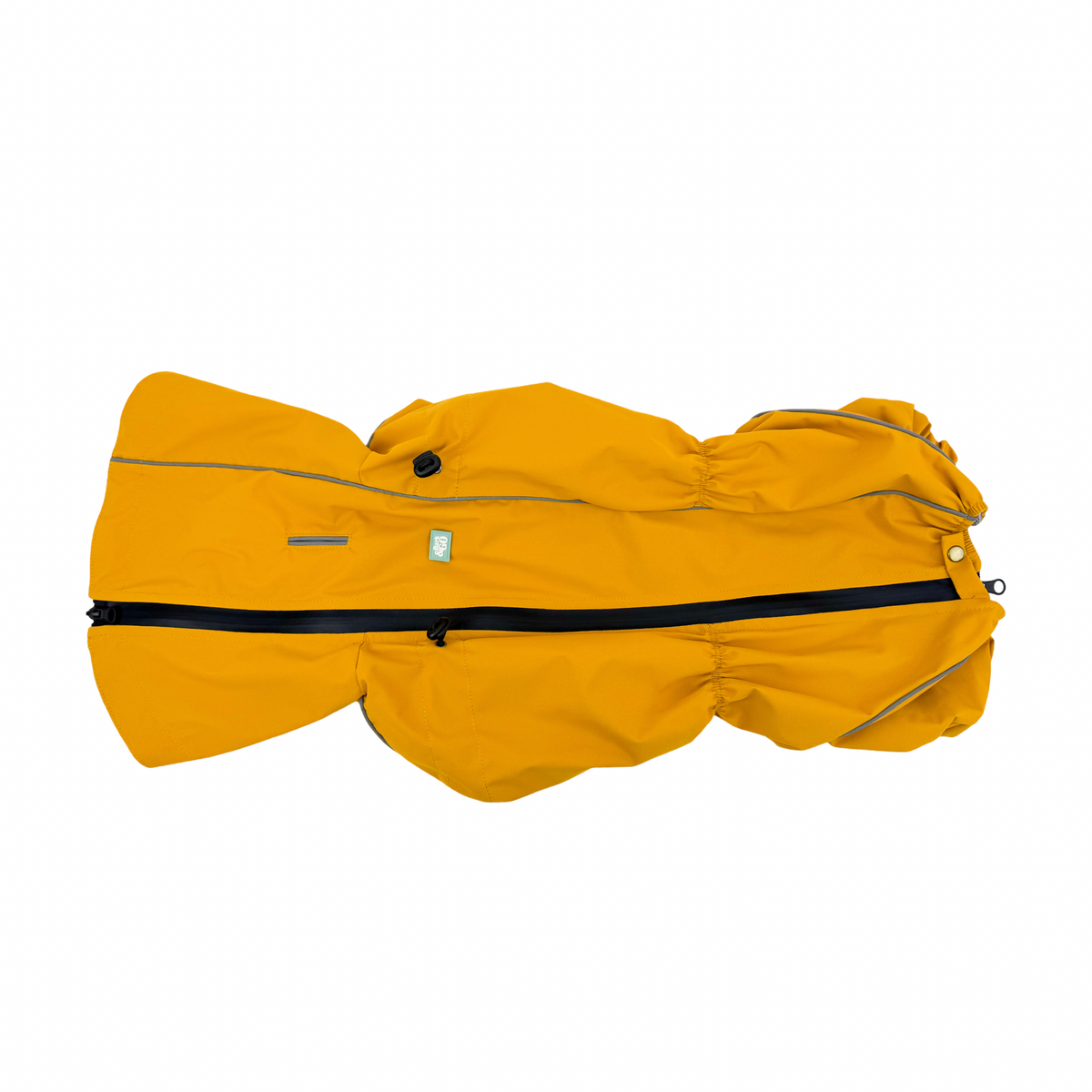 Corgi Raincoat Mustard | Waterproof Zip Full-Body Dog Rain Suit
