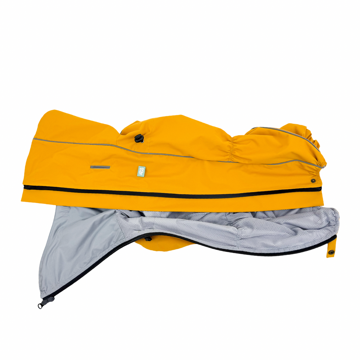 Corgi Raincoat Mustard | Waterproof Zip Full-Body Dog Rain Suit