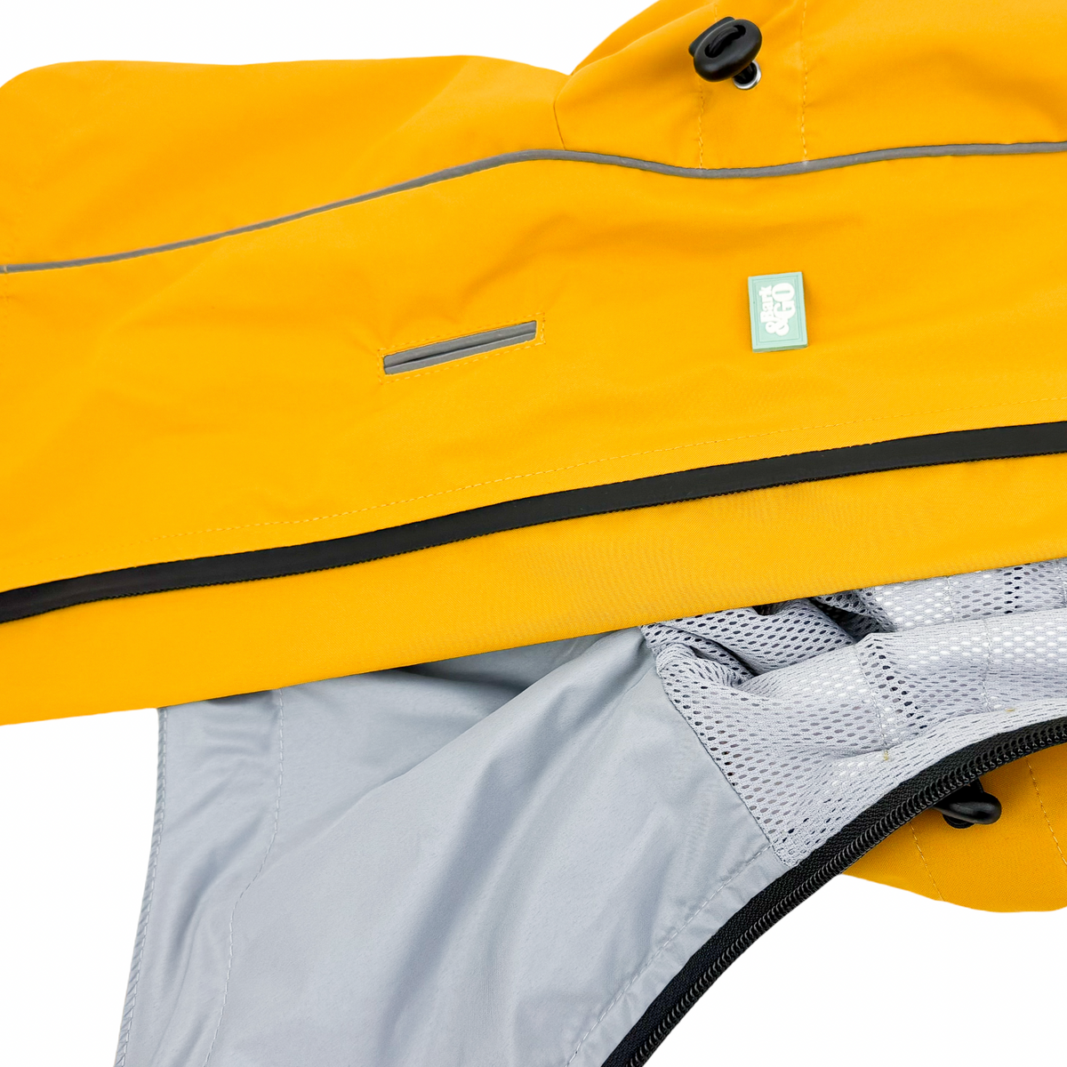 Corgi Raincoat Mustard | Waterproof Zip Full-Body Dog Rain Suit
