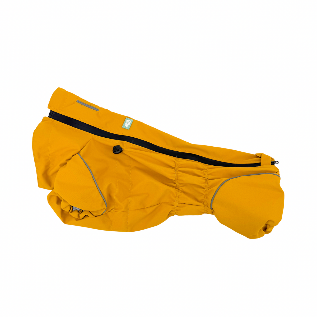 Dachshund Raincoat Mustard | Waterproof Zip Full-Body Dog Rain Suit