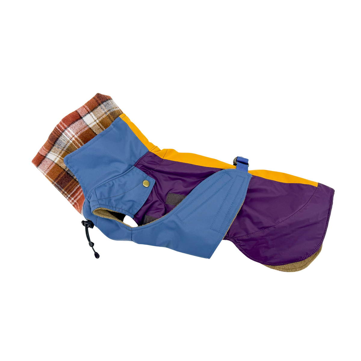 Sleeveless Dog Raincoat "Dark Academia Hygge" | 24 Sizes
