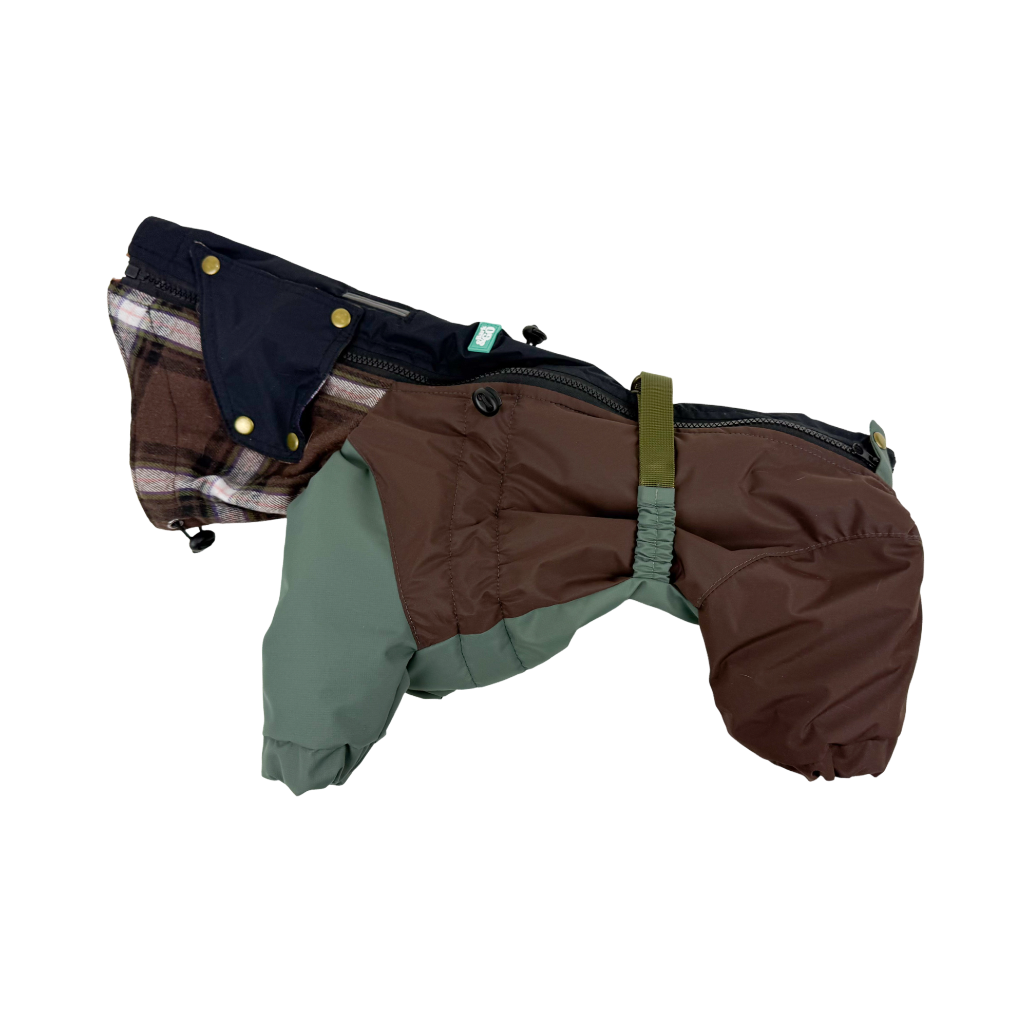 Waterproof Dog Raincoat for All Breeds and Sizes "Dark Academia Classic"