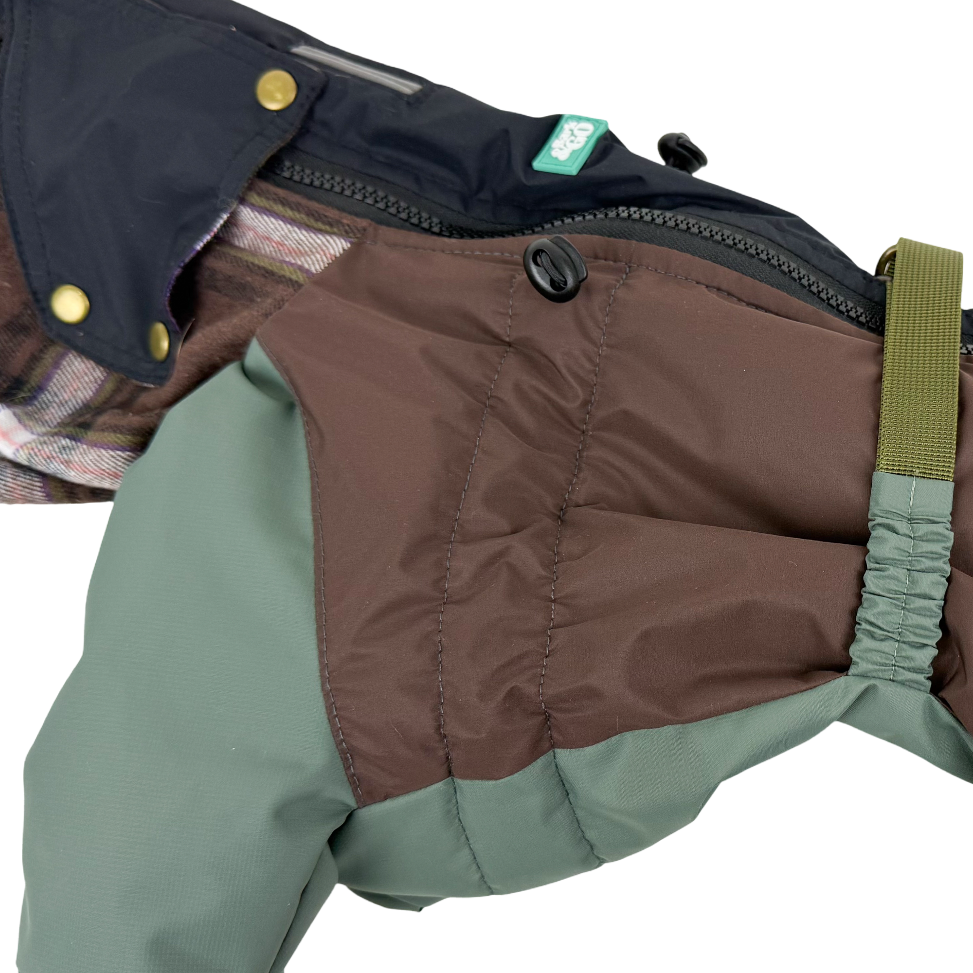 Waterproof Dog Raincoat for All Breeds and Sizes "Dark Academia Classic"