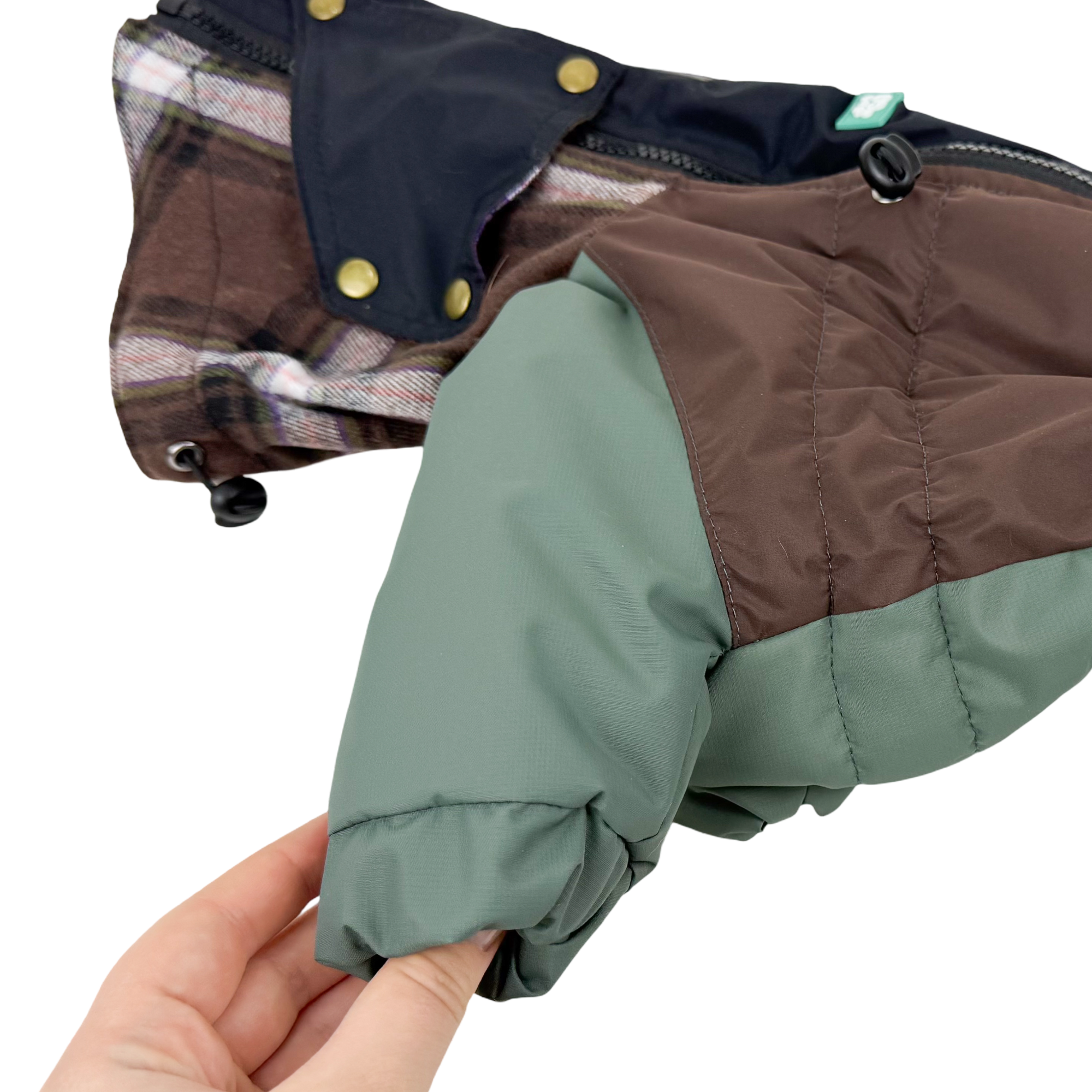 Waterproof Dog Raincoat for All Breeds and Sizes "Dark Academia Classic"