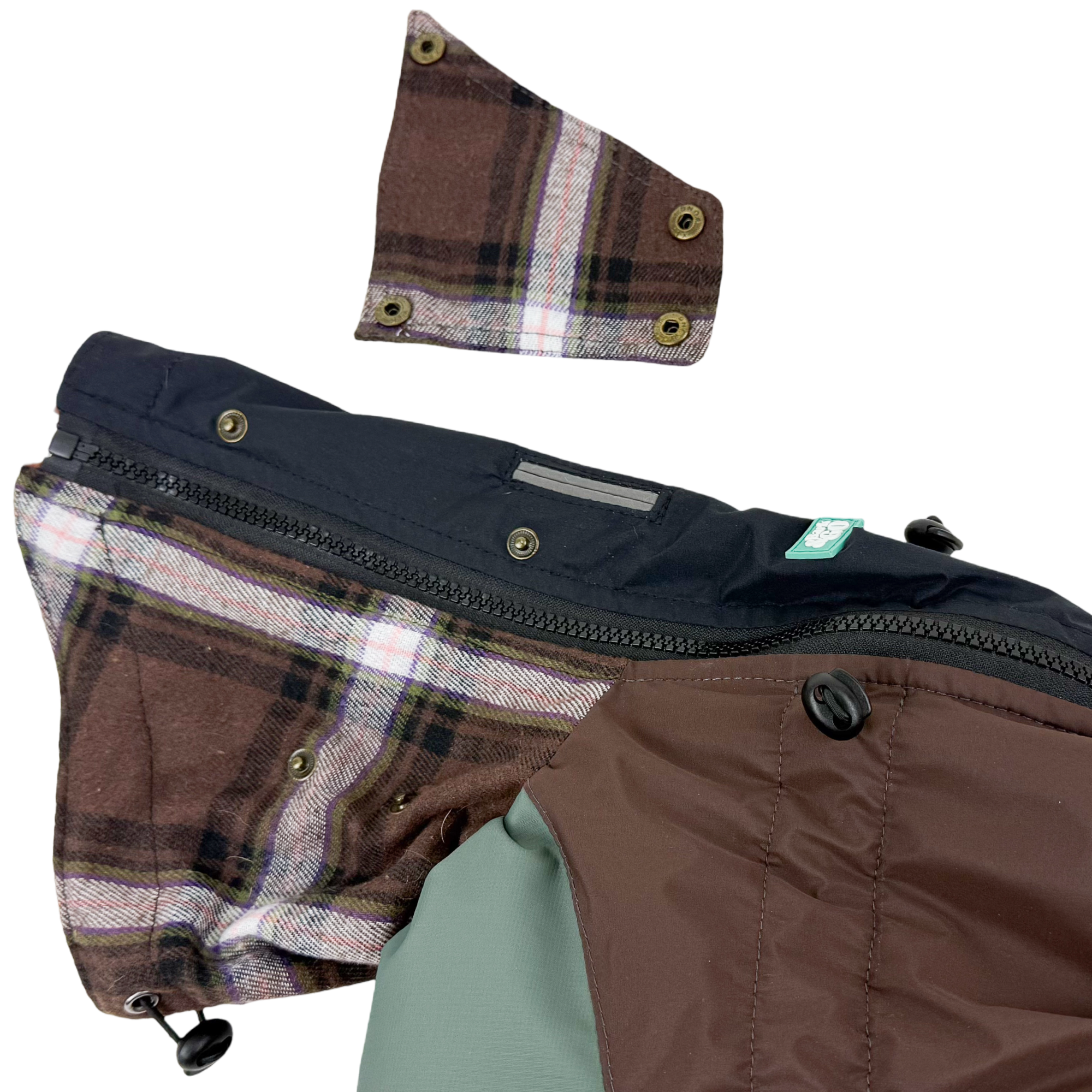 Waterproof Dog Raincoat for All Breeds and Sizes "Dark Academia Classic"