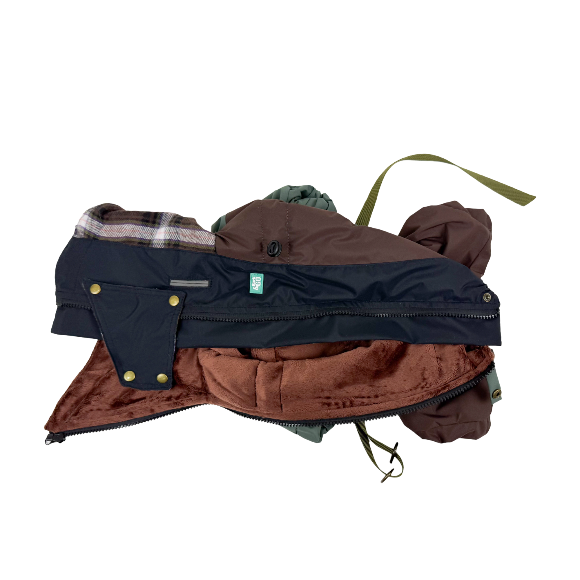 Waterproof Dog Raincoat for All Breeds and Sizes "Dark Academia Classic"