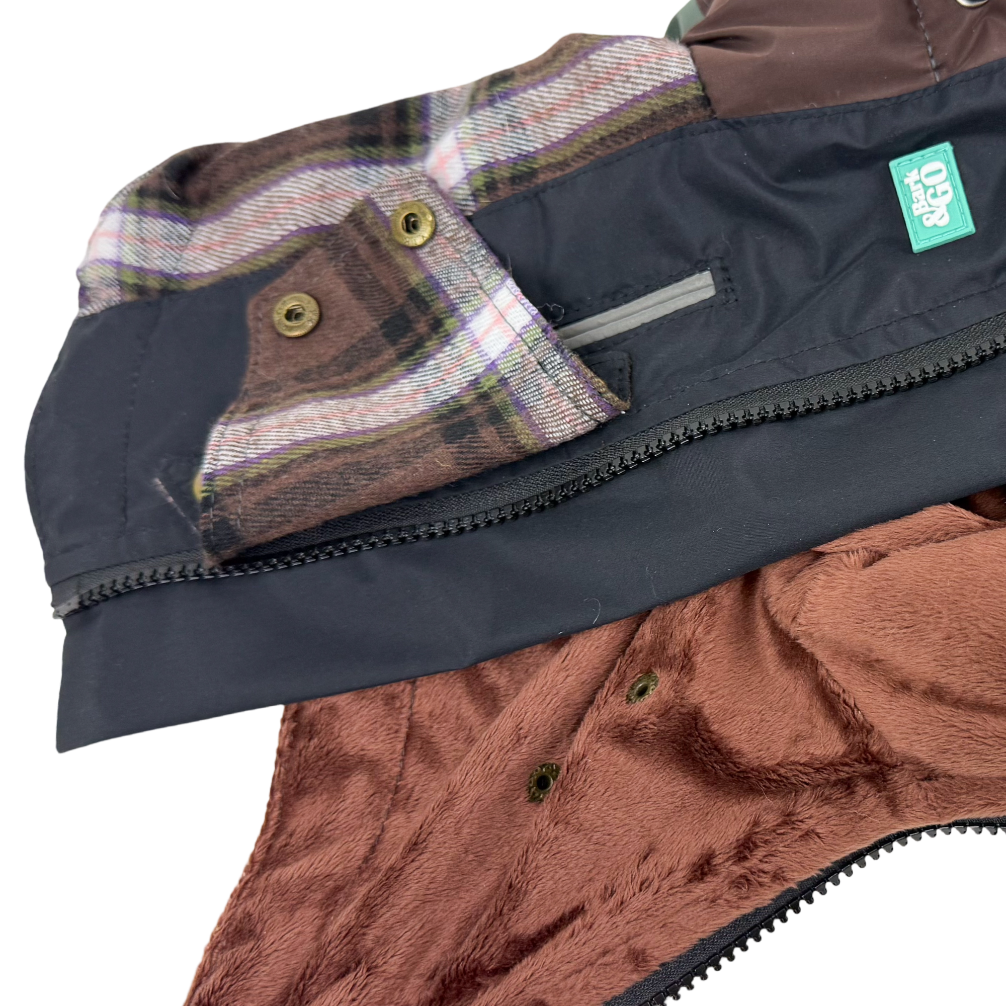 Waterproof Dog Raincoat for All Breeds and Sizes "Dark Academia Classic"