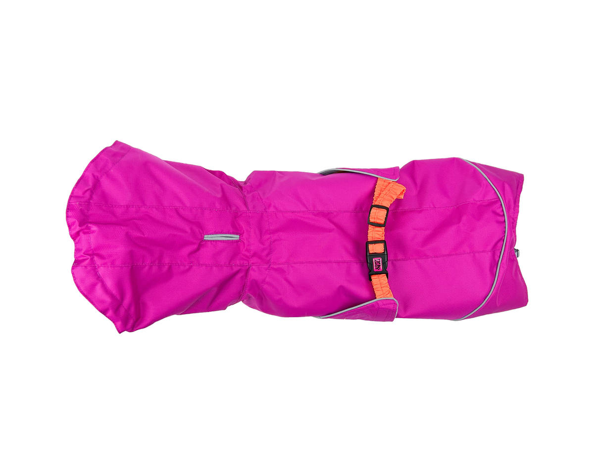 Sleeveless Dog Raincoat "Perfect Match" | Pink or Blue, 24 Sizes