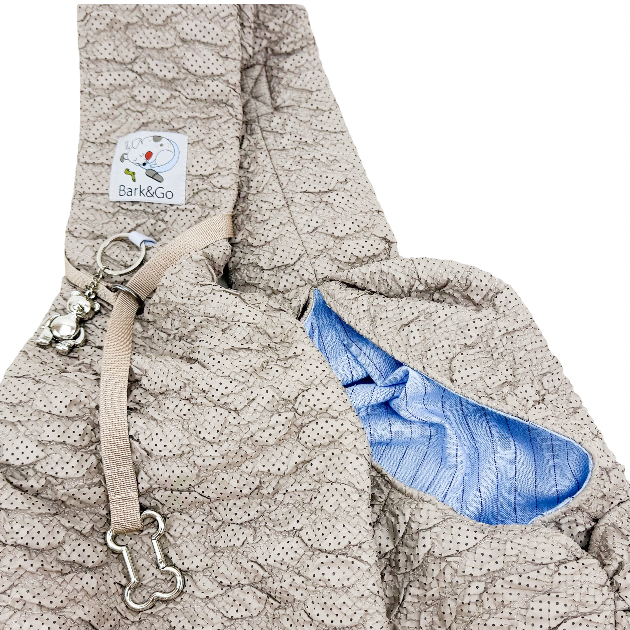Teddy Summer Dog Sling Carrier – Breathable Linen Pet Carrier