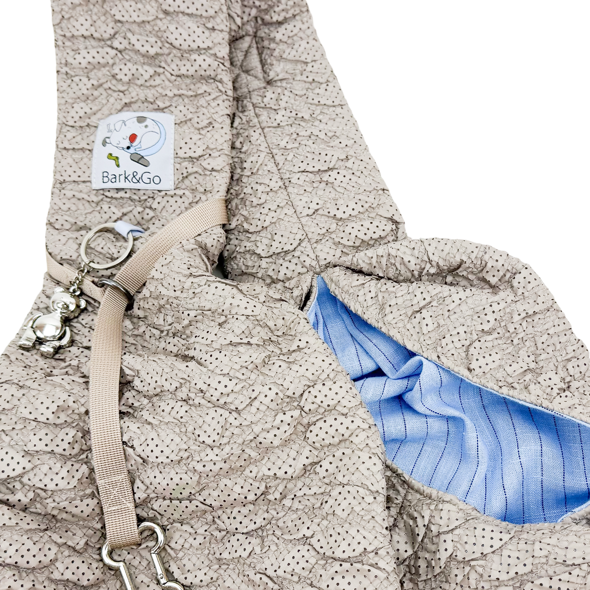 Teddy Summer Dog Sling Carrier – Breathable Linen Pet Carrier