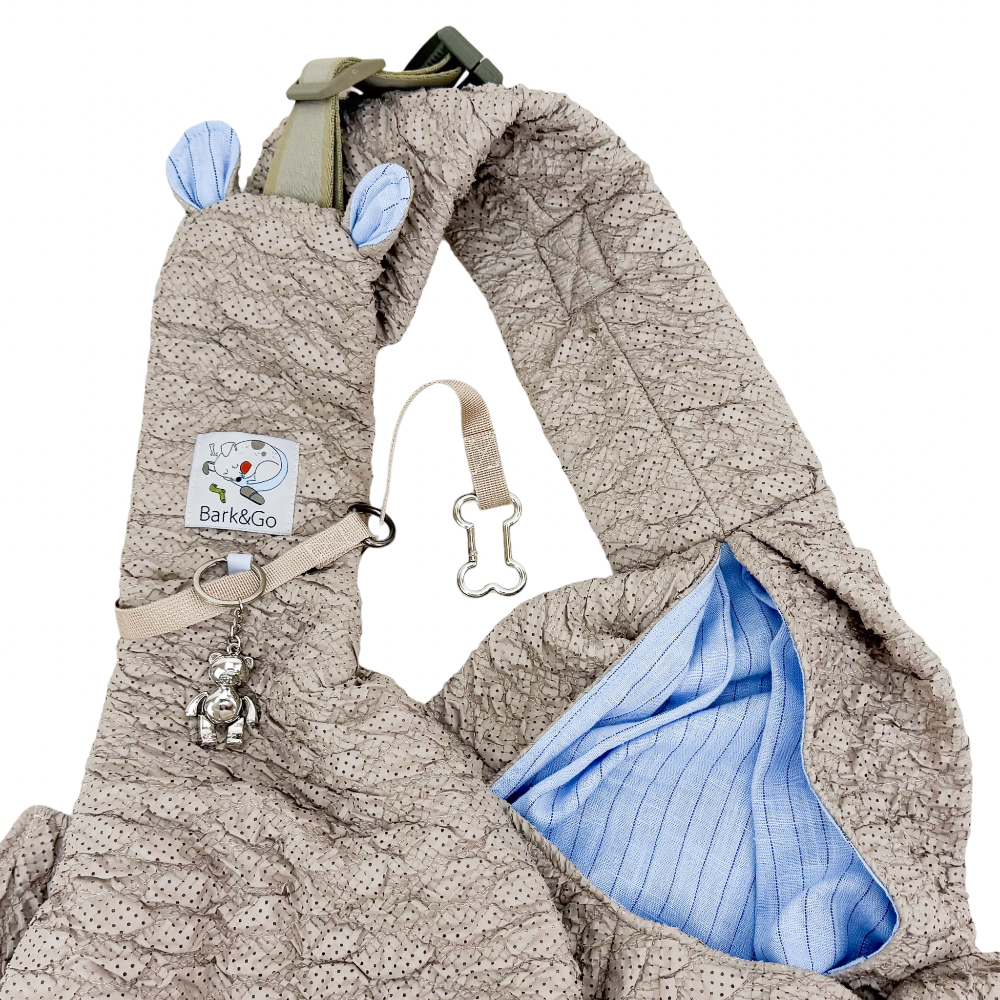 Teddy Summer Dog Sling Carrier – Breathable Linen Pet Carrier