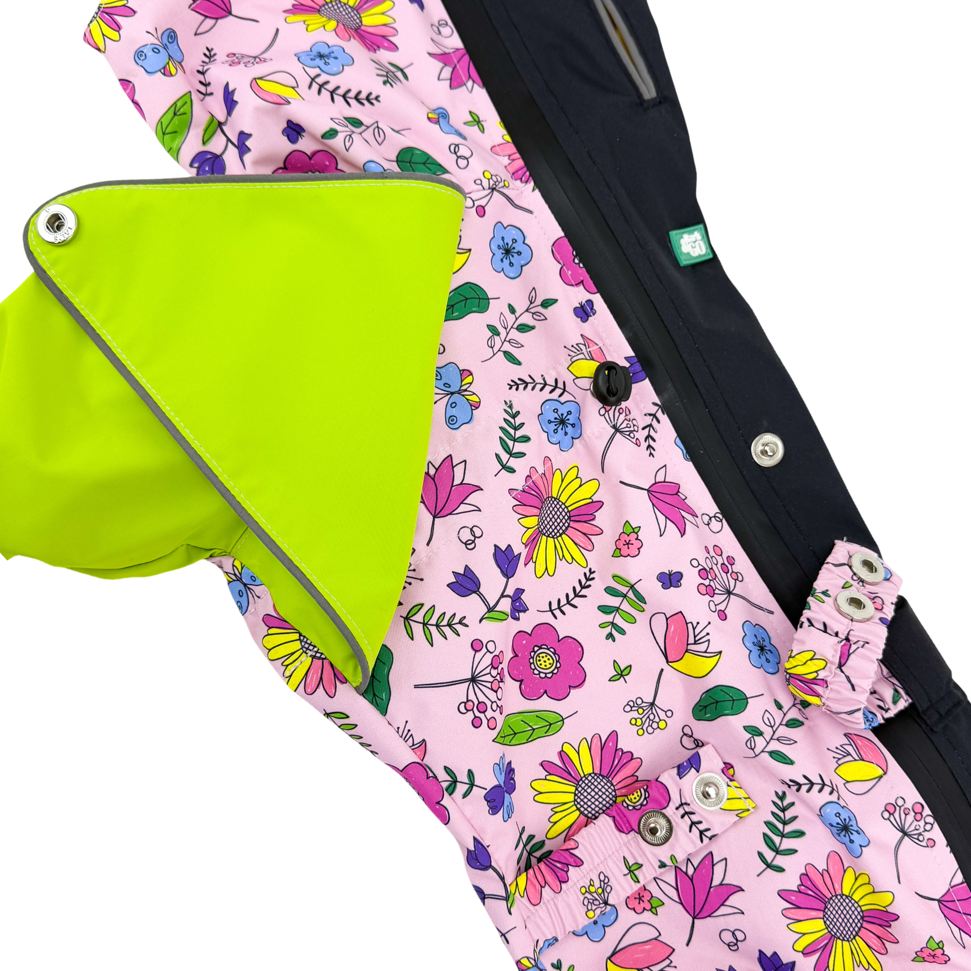 Waterproof Dog Raincoat for All Breeds and Sizes "Flower Power "