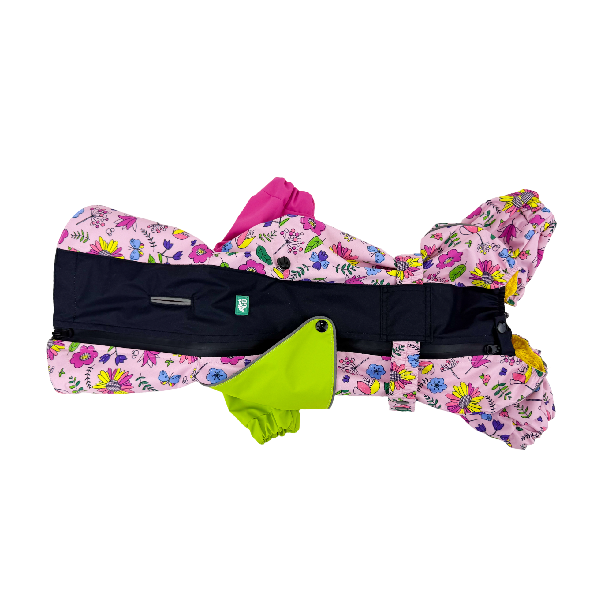 Waterproof Dog Raincoat for All Breeds and Sizes "Flower Power "