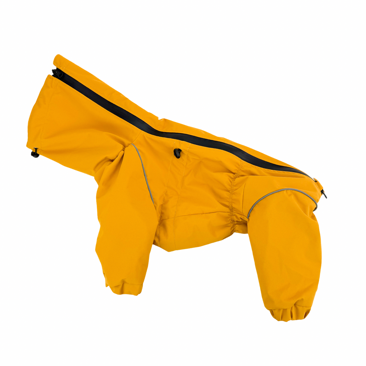 Whippet & Greyhound Raincoat Mustard | Waterproof Zip Full-Body Dog Rain Suit