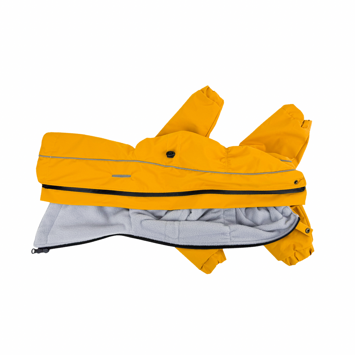 Italian Greyhound Raincoat Mustard | Waterproof Zip Full-Body Dog Rain Suit