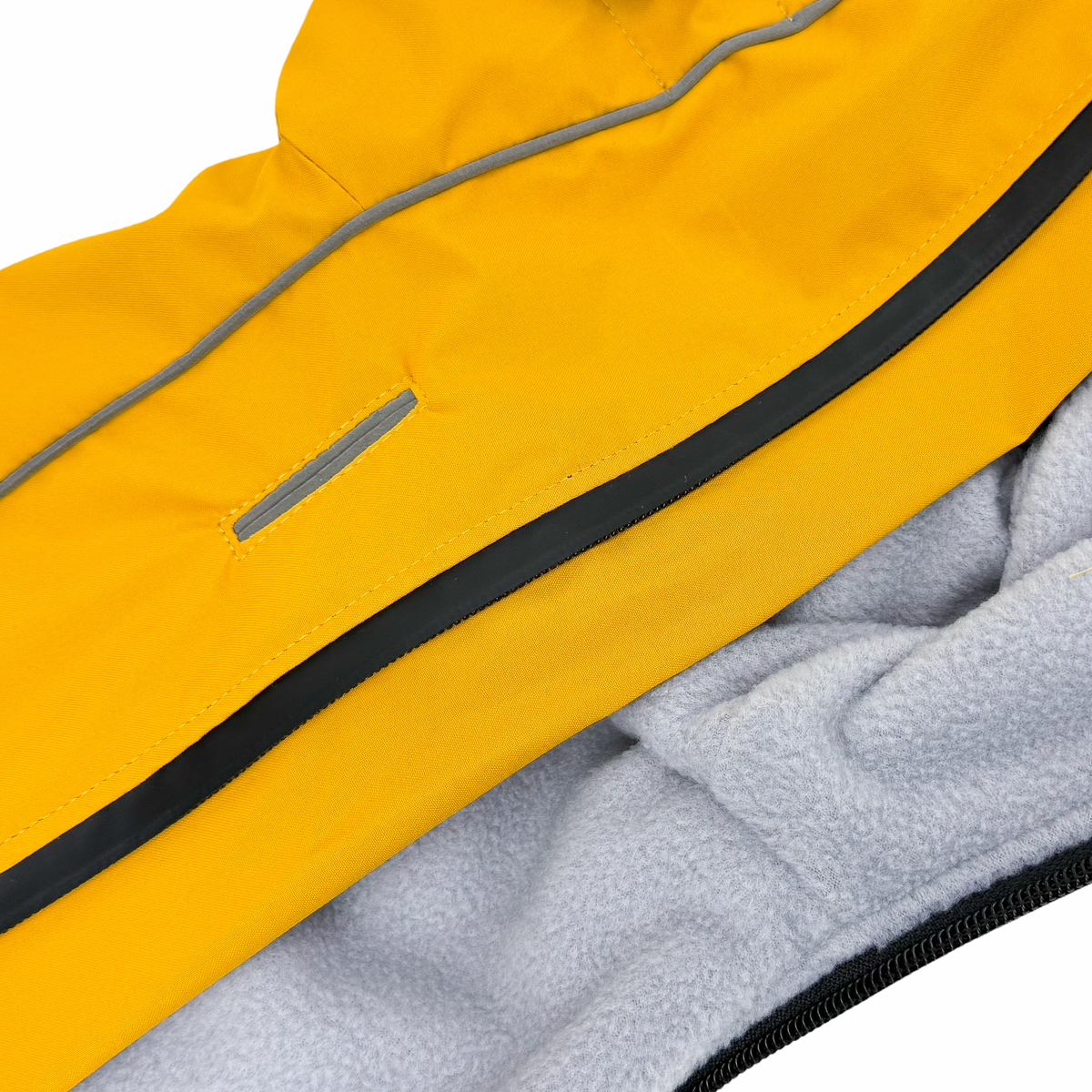 Italian Greyhound Raincoat Mustard | Waterproof Zip Full-Body Dog Rain Suit