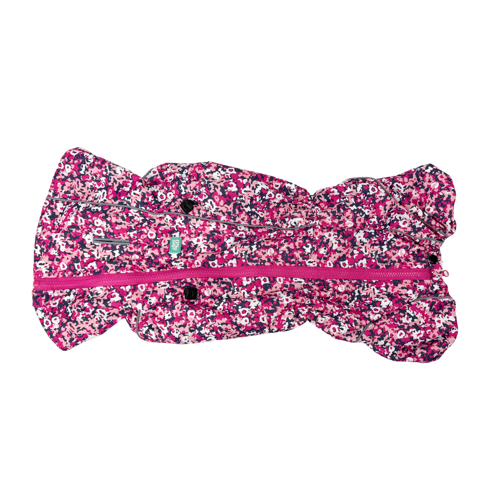 Waterproof Dog Raincoat for Corgi  "neon Pink"