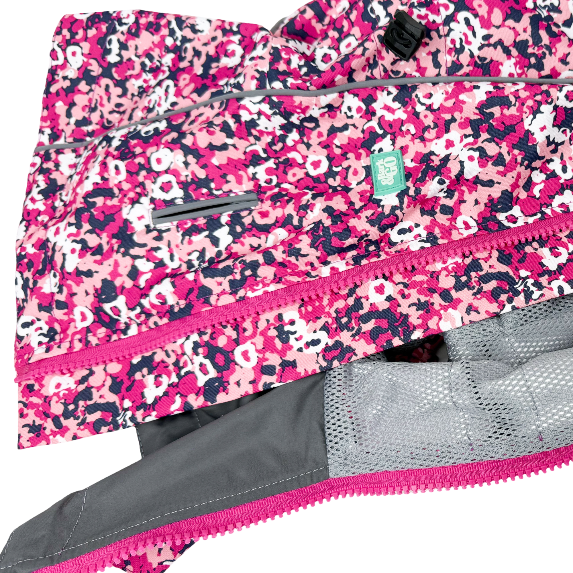 Waterproof Dog Raincoat for Corgi  "neon Pink"