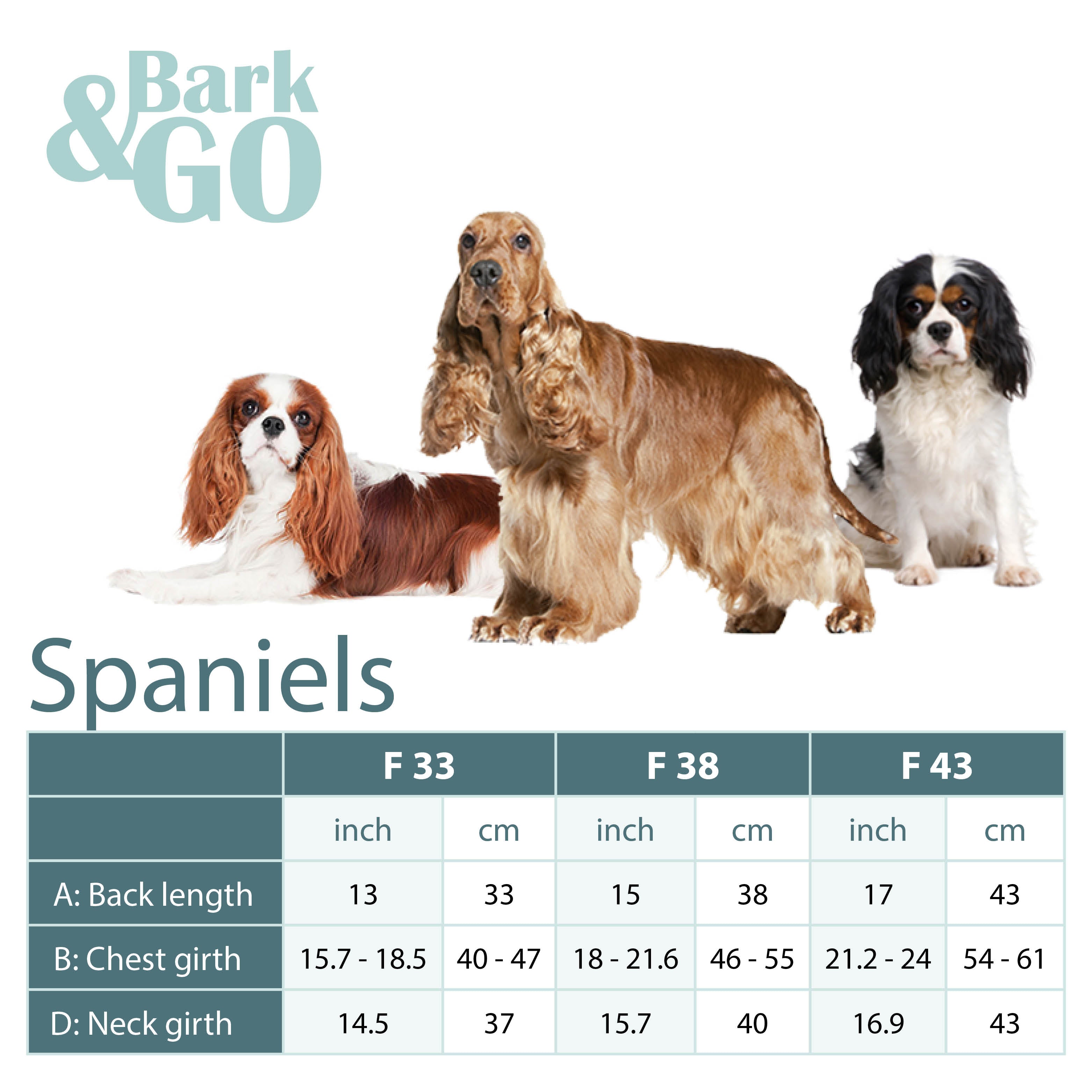 Waterproof Dog Raincoat for Spaniels "Monocolor"