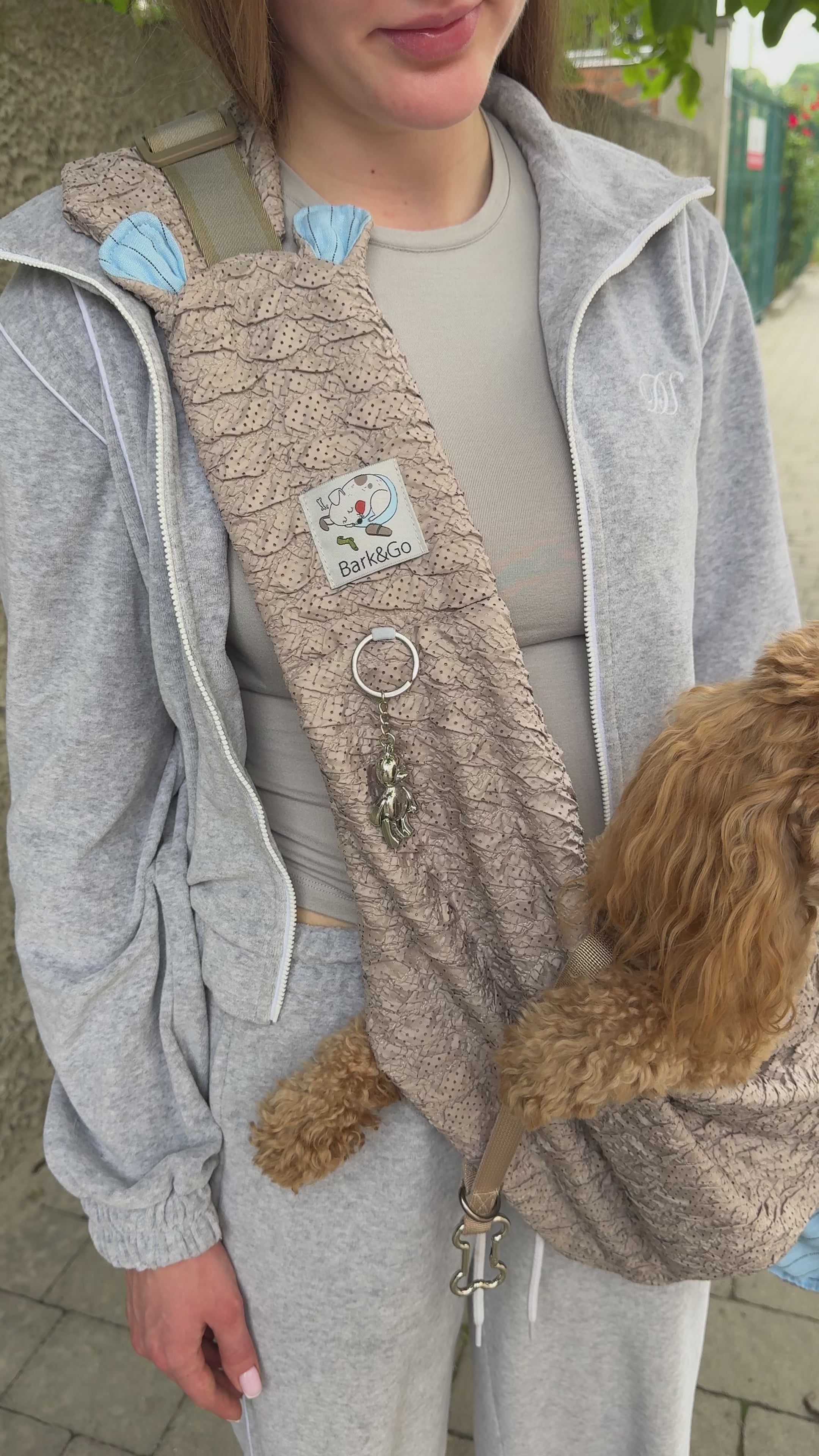 Teddy Summer Dog Sling Carrier – Breathable Linen Pet Carrier
